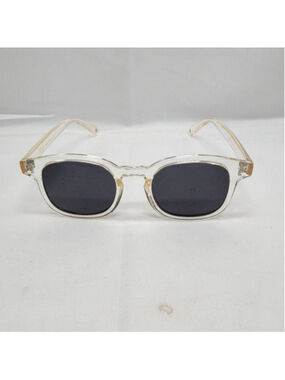 CNLO Sunglasses Unisex Clear Gray Square Plastic Tinted Lens Italian Design